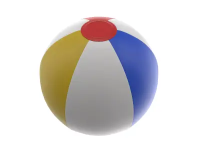 Beach ball 3D model 2