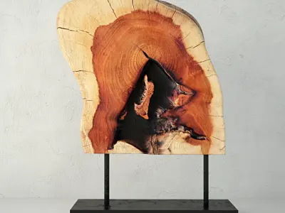 Wooden Decoration on Stand 3D model