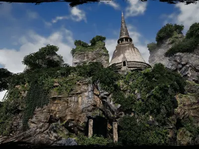 Sharurs Tropical Island Unreal Engine 4 Low-poly 3D model