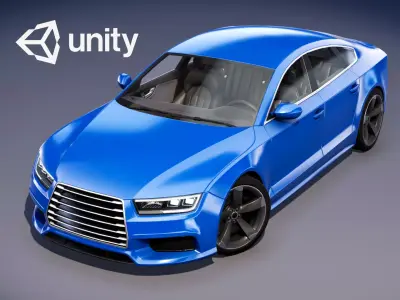 Realistic Car HD 02 Low-poly 3D model