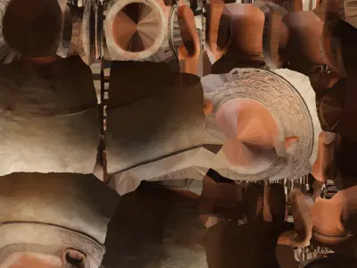 Roman Amphora Low-poly 3D model