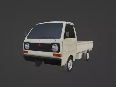 Mitsubishi Minicab Pick Up Low-poly 3D model