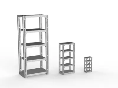 Bookcase Miniature with 3 Different Sizes 3D print model