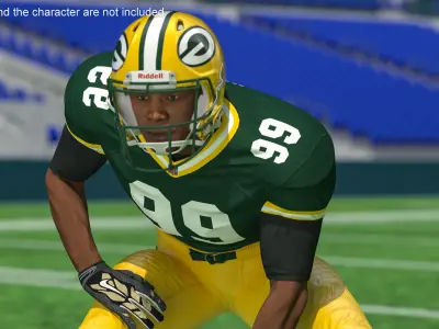 Green Bay Packers American Football Helmet 3D model