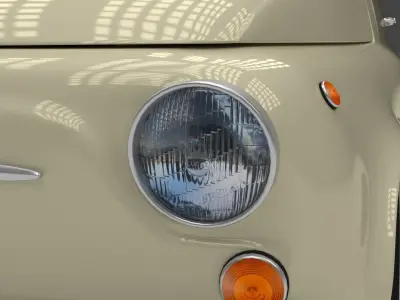 Fiat 500D Nuova 1960 Low-poly 3D model