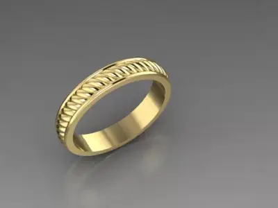 Wedding Ring 3D print model 13