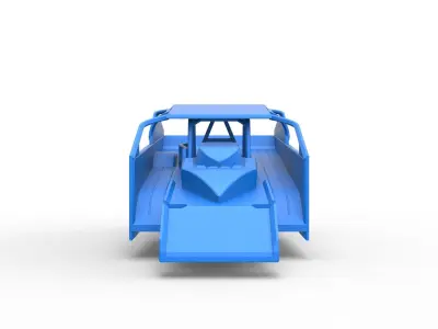 Shell of Northeast Dirt Modified stock car Scale 1 to 25 3D print model