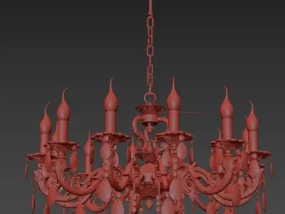 Chandelier Siena E 1 1 12 200 AG 3D model