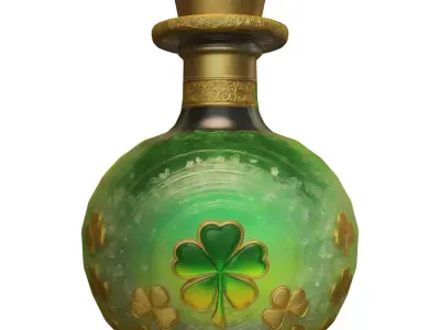 Design a StPatrick Low-poly 3D model