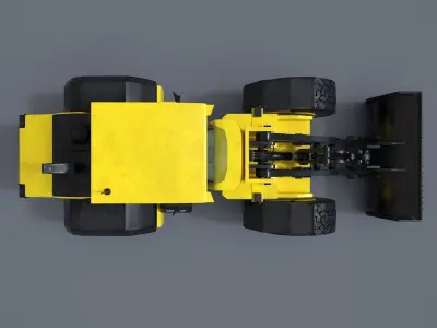 Wheel loader Low-poly 3D model