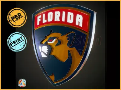Florida Panthers logo - Cinematic - 3D print 3D model