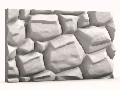Wild Rock Wall Structural Element 3D model