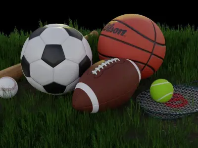 Wilson Basketball Low-poly 3D model