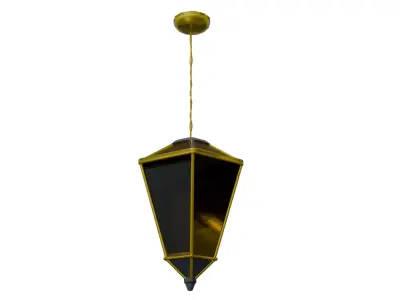 Geometric Hanging Lantern Elegant 3D Model with PBR Materials 3D model