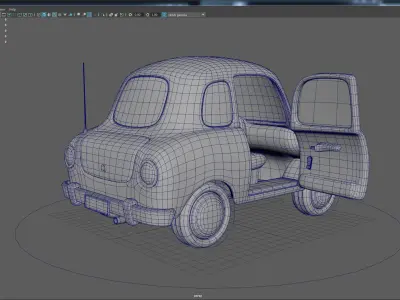 Cartoon Police Car Rig  3D model
