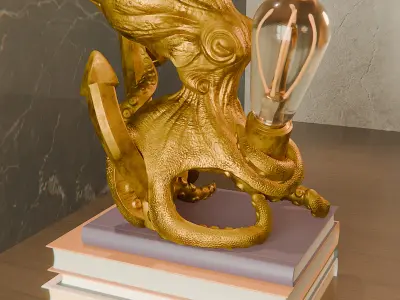 Octopus lamp 3D print model