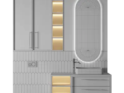 Luxury Bathroom 204 3D model