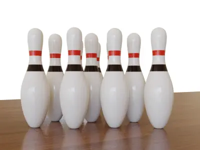 Bowling Pins - PBR - High Quality 3D model