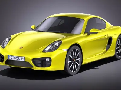 Porsche Cayman 2016 VRAY 3D model