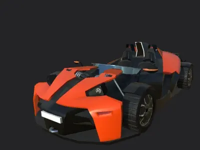 ktm low poly car Low-poly 3D model