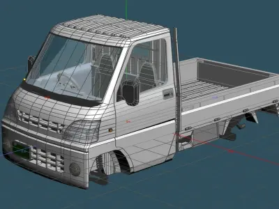 japanese low fuel consumption truck 2 3D model