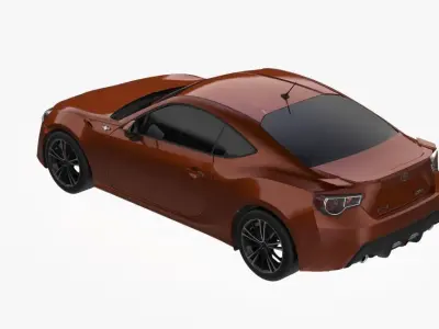 2012 Toyota GT86 Low-poly 3D model