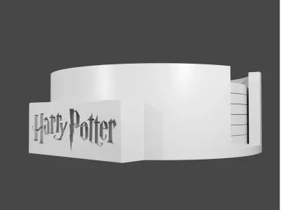 Harry Potter Coaster Set 6 STL Files Custom Hogwarts Case   3D print model
