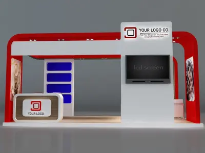 Booth Exhibition Stand a321 3D model