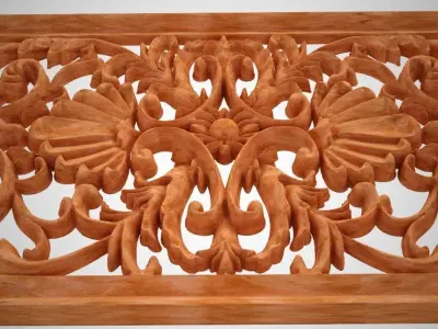 Rectangular Floral Ornament 3D print model