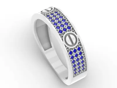 Jewelry Diamond Ring Model RG10 Free 3D print model