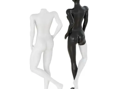 Two female mannequins 65 3D model