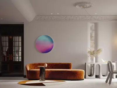 Luxury living room dining room interior scenes 53 3D model