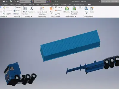 Actros Container 3d model 3D model