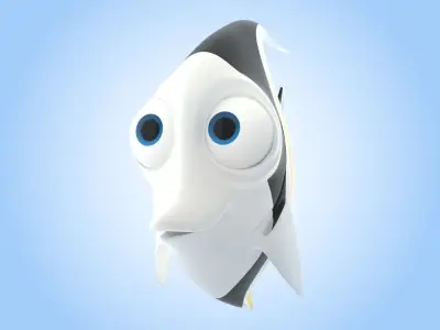 Moorish Idol 3D model