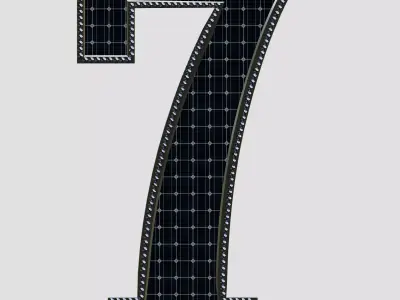 Solar Panel Number - 7 3D model