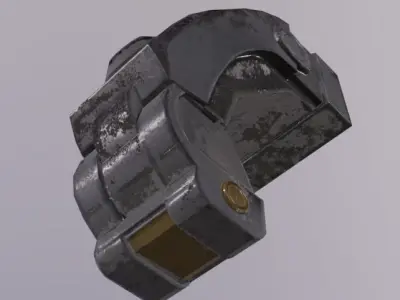 Arc Window Part Low-poly 3D model