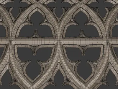 Paneling belonging to Carlisle Cathedral  1842 V1 3D model