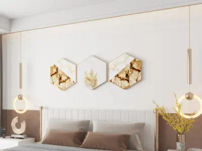 decoration Home bedroom villa Nordic 3D model