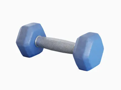 Rubber Dumbbell 06 Low-poly 3D model