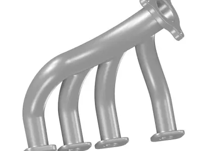 Titanium Vehicle Exhaust Manifold 3D model