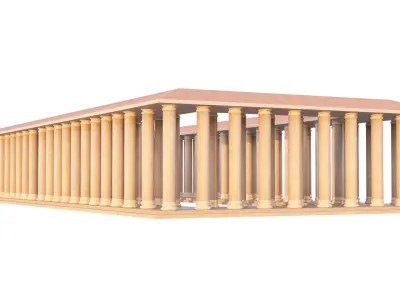 Ancient building Low-poly 3D model