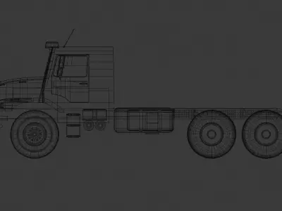 Mercedes Benz Zetros Low-poly 3D model