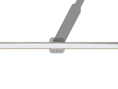 Sci-fi Monorail pole 002 Free 3D model