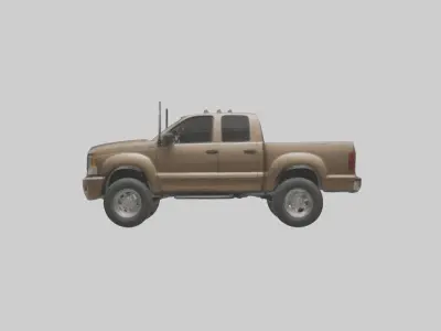Dieselpowered Pickup Truck model 2 Low-poly 3D model