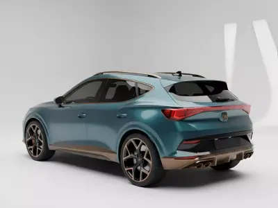 Copper Accented Crossover SUV Low-poly 3D model