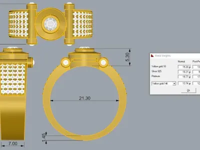 Man Ring Gold  3D print model