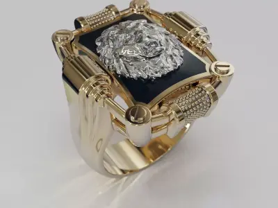  ring lion MR 190 3D print model