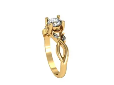 Ivy unique ring 3D print model