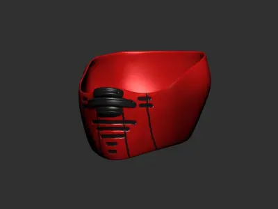 helmet high poly sculpt 3d printable  3D model 25