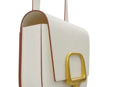 Hermes Della Cavalleria Mini Rubis Bag Low-poly 3D model